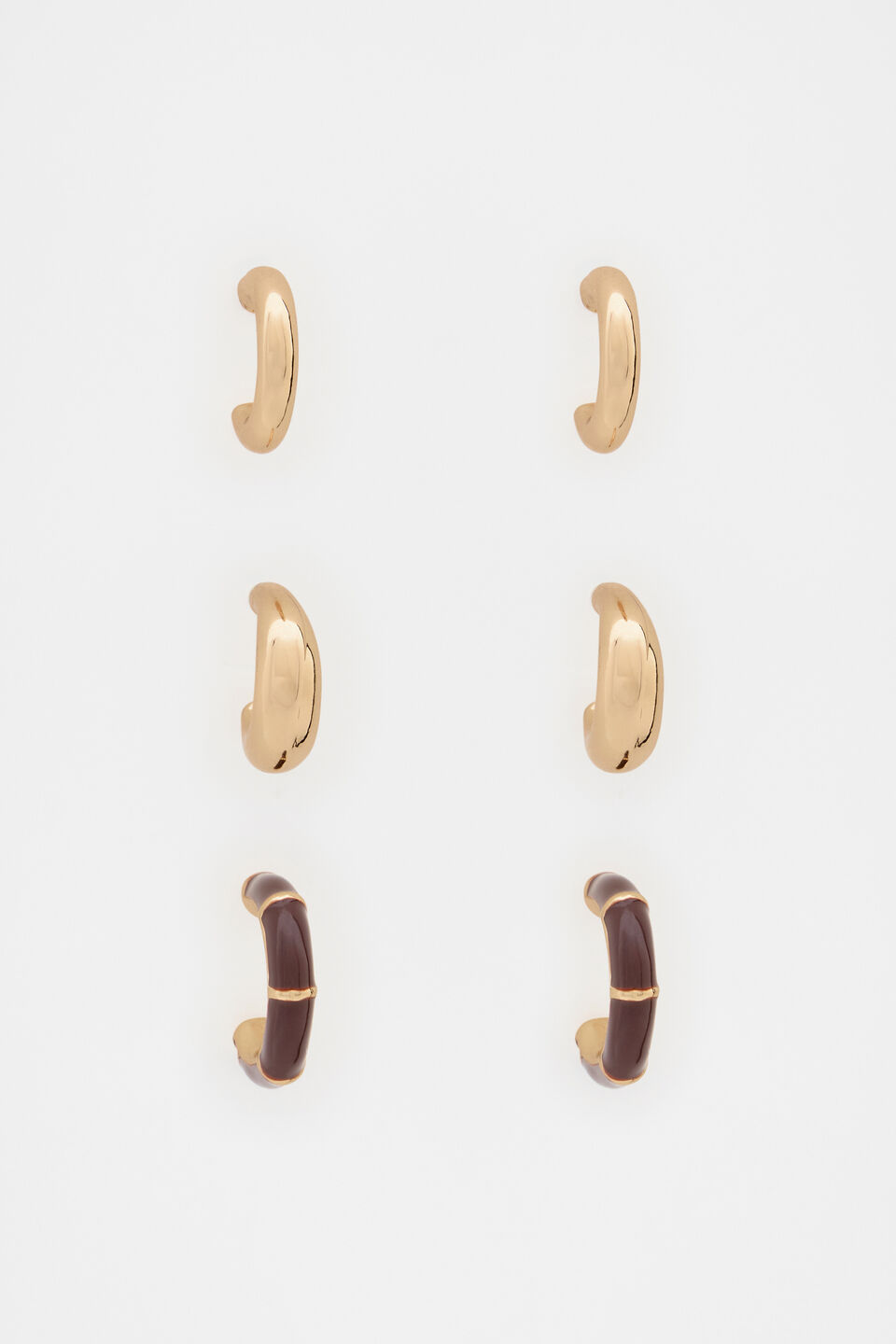 Enamel Hoop Ear Pack  Merlot