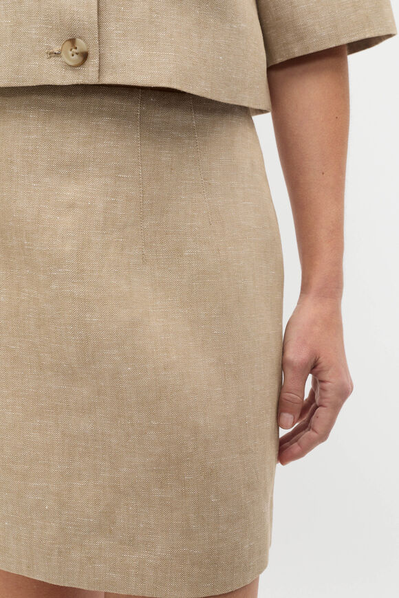 Linen Crossdye Mini Skirt  Rye Crossdye  hi-res