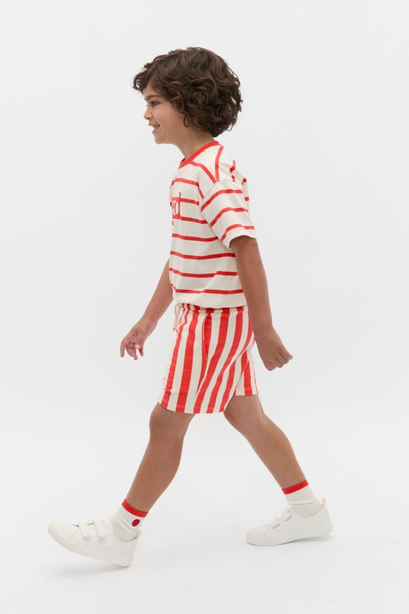 Core Stripe Track Short  Strawberry Red  hi-res