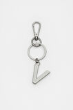 Silver Initials Keyring  V  hi-res