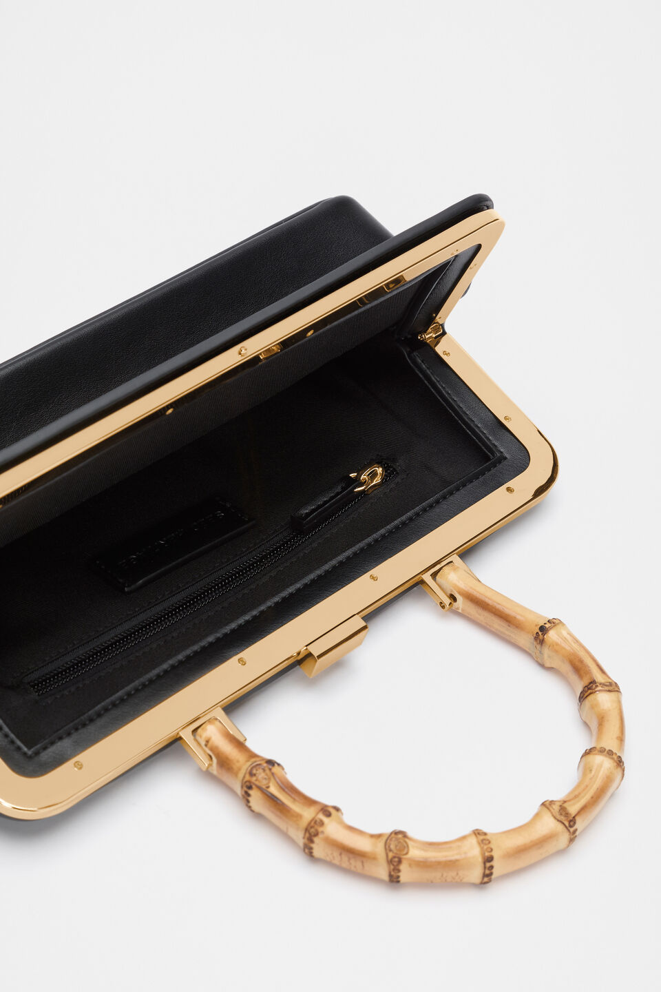 Handle Detail Structured Bag  Black