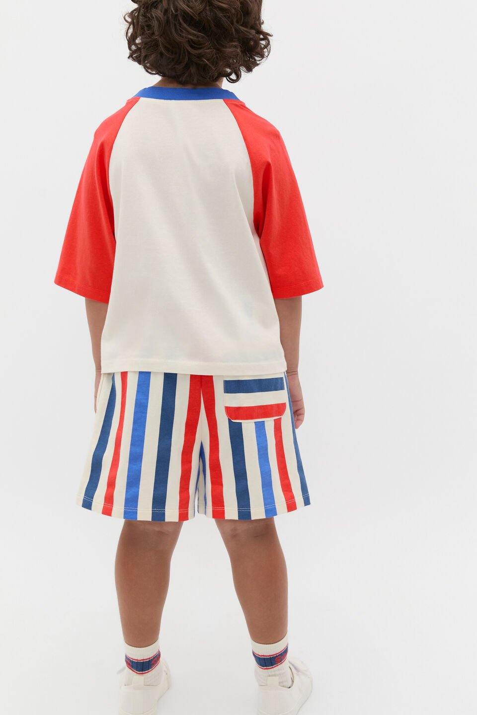 Colourblock Logo Tee  Strawberry Red