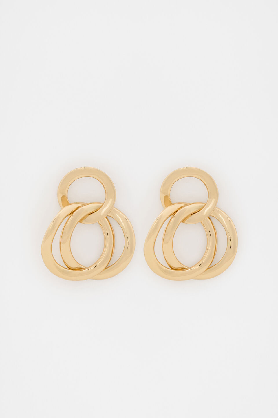 Large Links Drop Earring  Gold