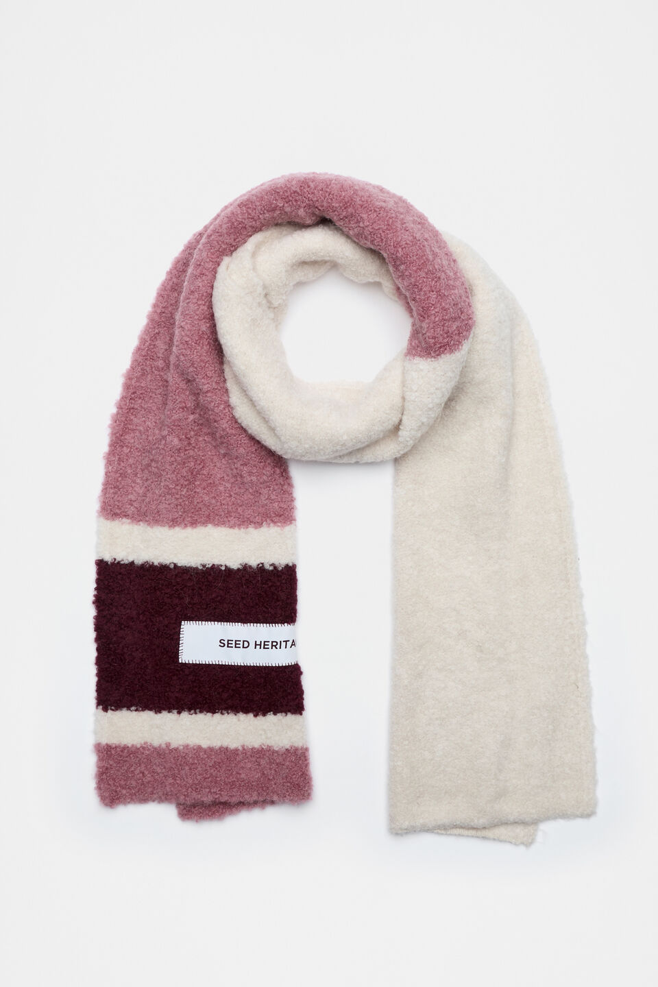 Colour Block Scarf  Mauve