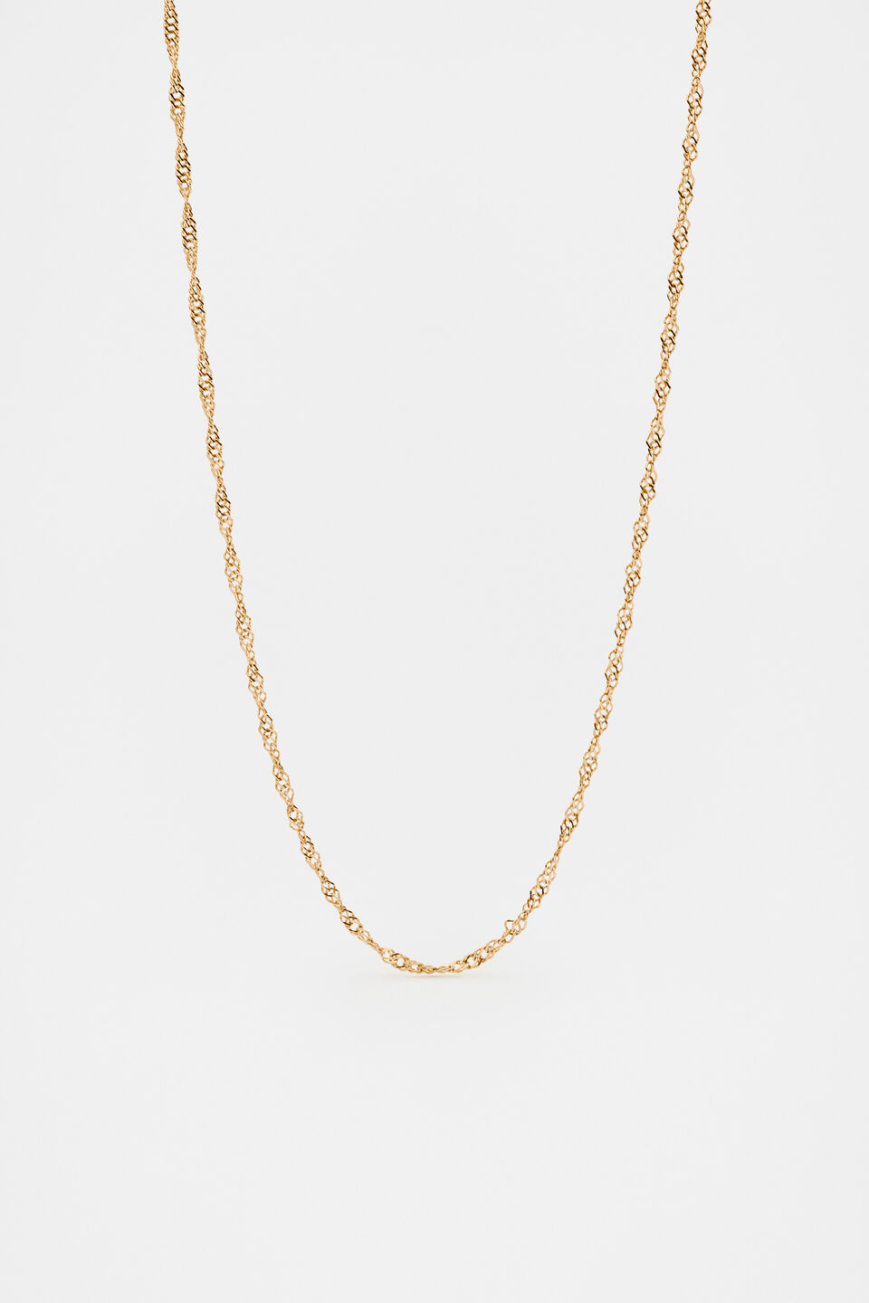 Waterproof Twist Chain Necklace  Gold