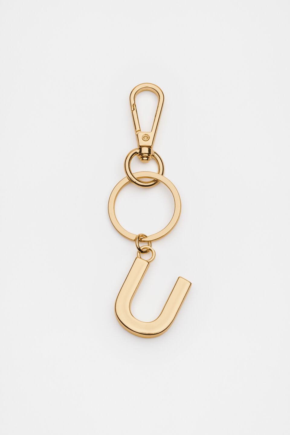 Gold Initials Keyring  U