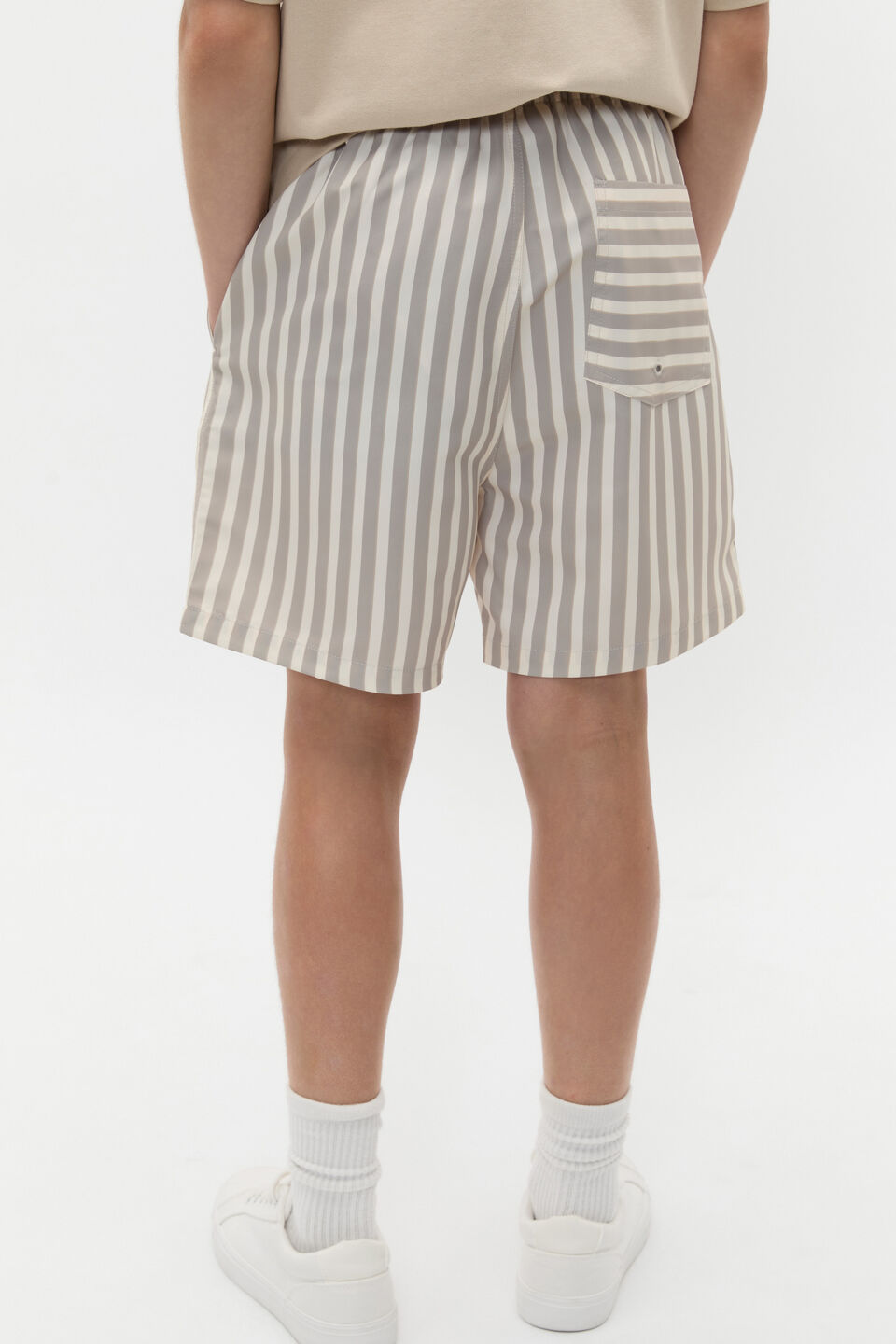 Stripe Boardshort  Almond