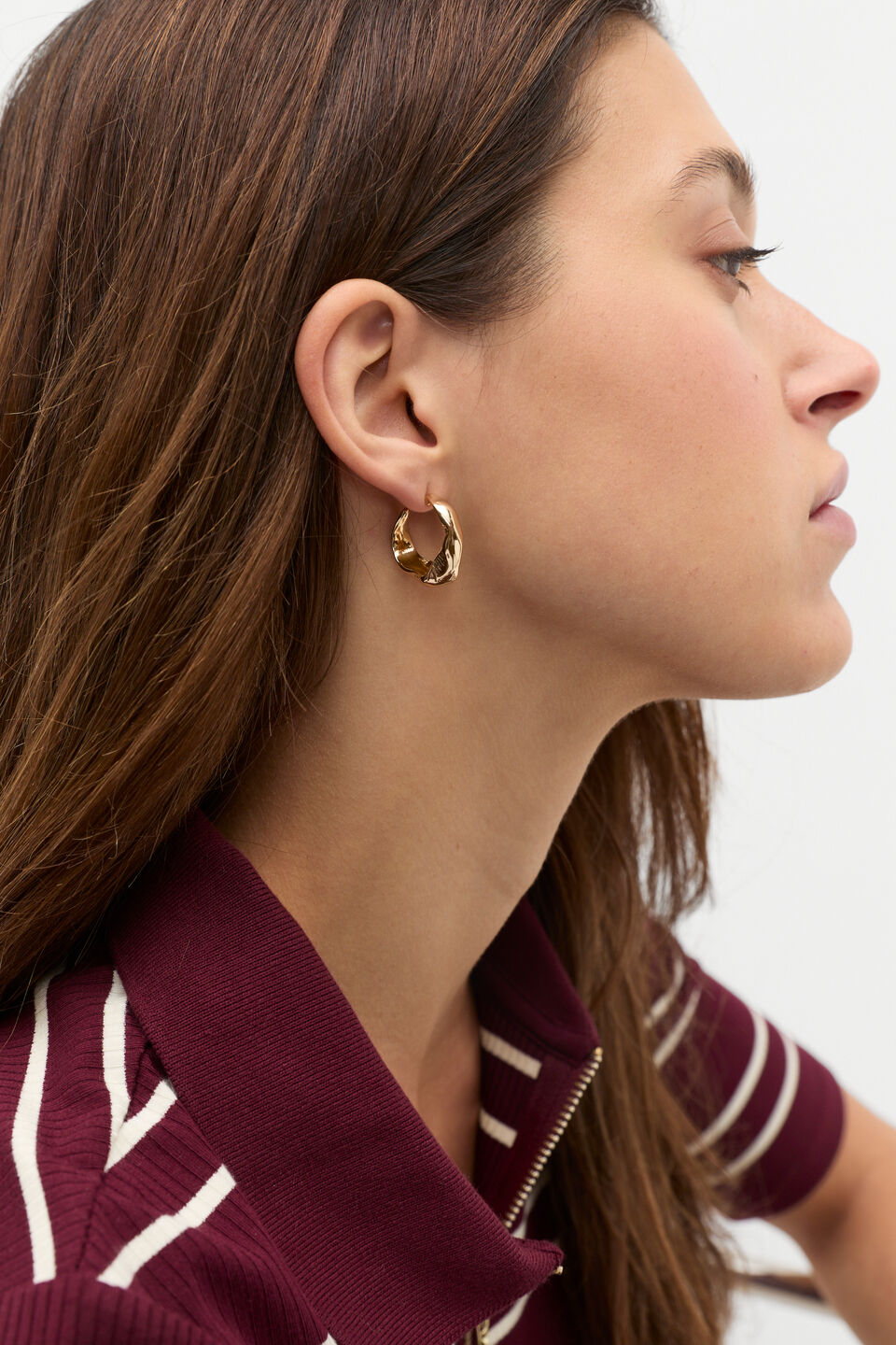 Small Molten Hoop  Gold