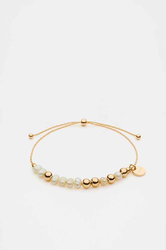 Pearl Mix Station Bracelet  Gold  hi-res