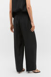 Crinkled Satin Palazzo Pant  Black  hi-res