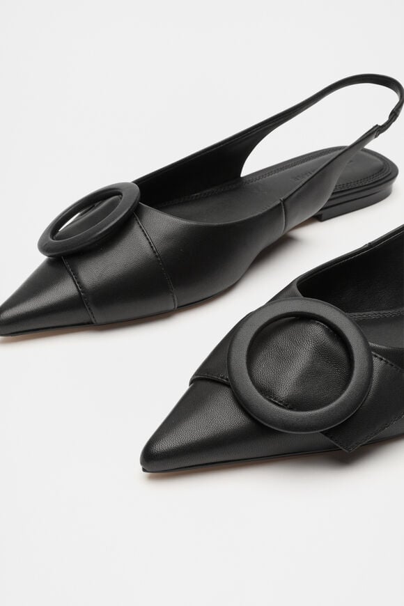 Ren Circle Buckle Slingback  Black  hi-res