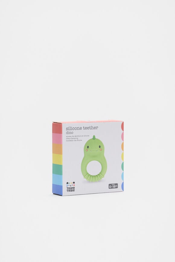 Dino Silicone Teether  Green  hi-res