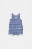 Stripe Textured Romper  Navy Stripe  hi-res