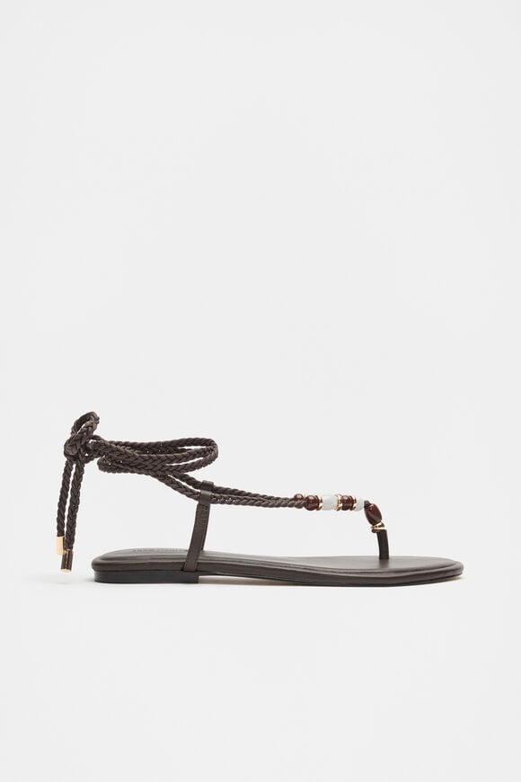 Andie Beaded Sandal  Chocolate  hi-res