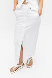 Denim Pencil Skirt  White  hi-res