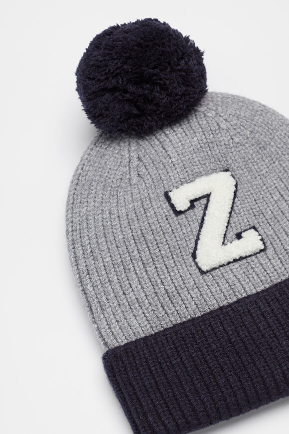 Colourblock Initial Beanie  Z  hi-res