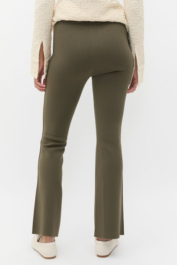 Crepe Knit Pintuck Pant  Olive Leaf  hi-res