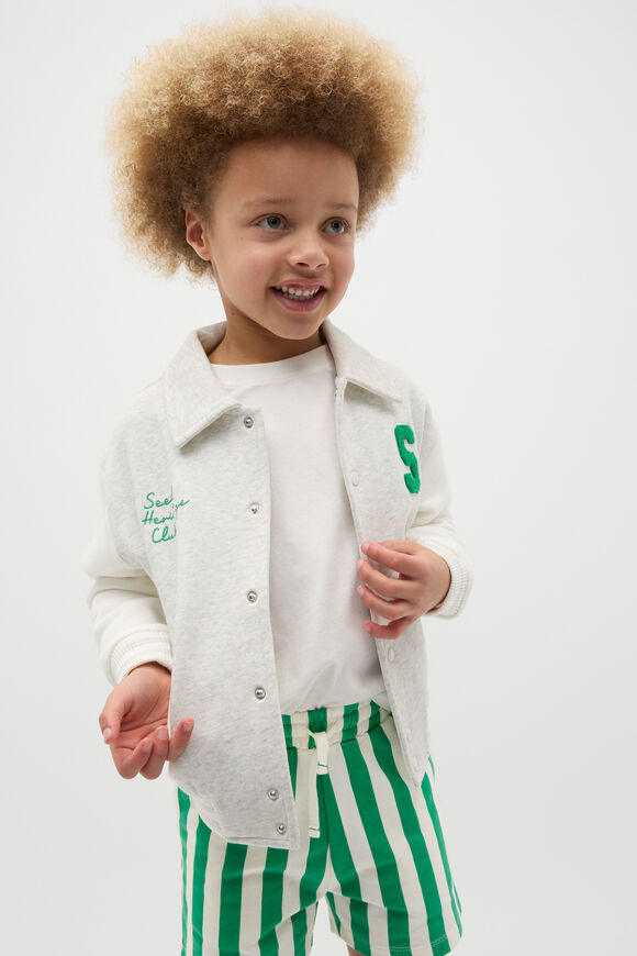 Seed Club Soft Bomber  Light Grey Marle  hi-res