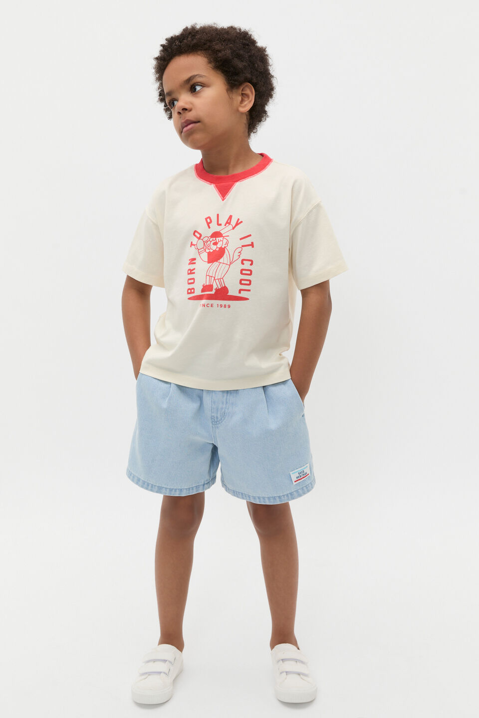 Everyday Denim Short  Cloud Blue Wash