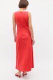 Linen Sleeveless Midi Dress  Electric Crimson  hi-res