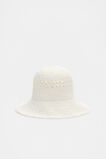 Woven Bucket Hat  White  hi-res