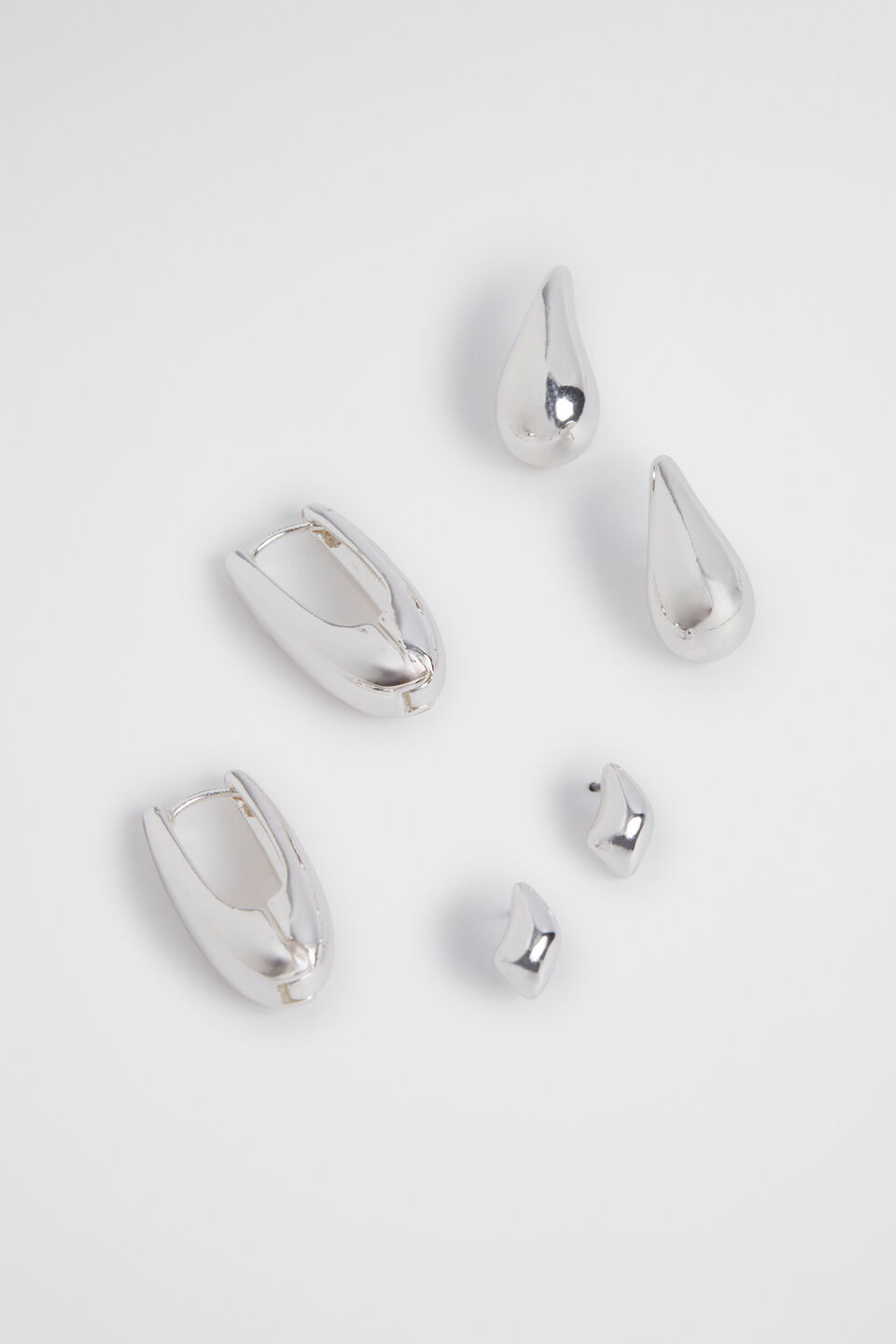 Drop Earring Set  Silver