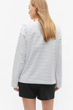 Oversized Stripe Top  Black Stripe  hi-res