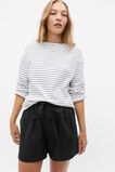 Oversized Stripe Top  Black Stripe  hi-res
