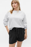 Oversized Stripe Top  Black Stripe  hi-res