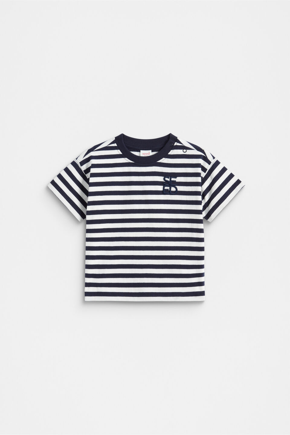 Core Stripe Tee  Midnight Blue Stripe