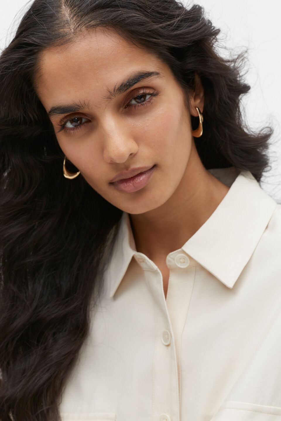 Twist Detail Hoop  Gold