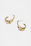 Twist Detail Hoop  Gold  hi-res