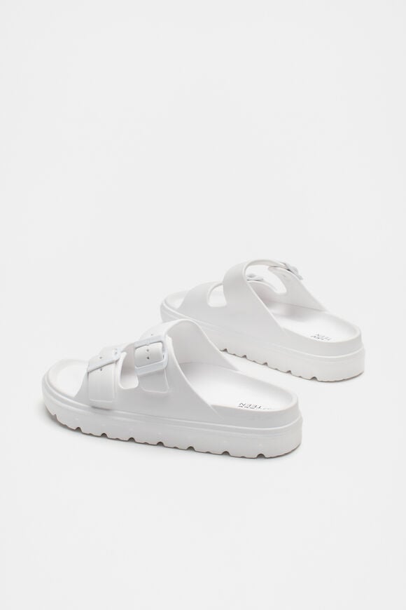 Moulded Double Buckle Slide  White  hi-res