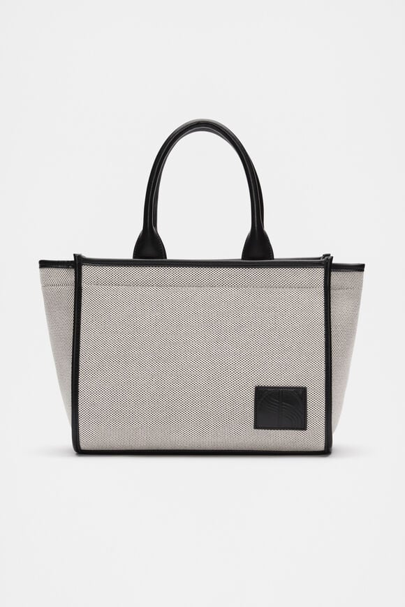 Framed Canvas Mini Tote  Black Natural  hi-res