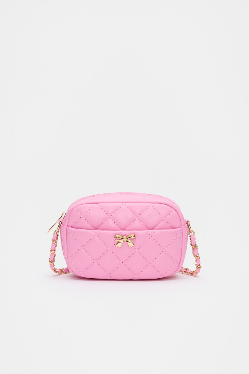 Quilted Bow Bag  Candy Pink