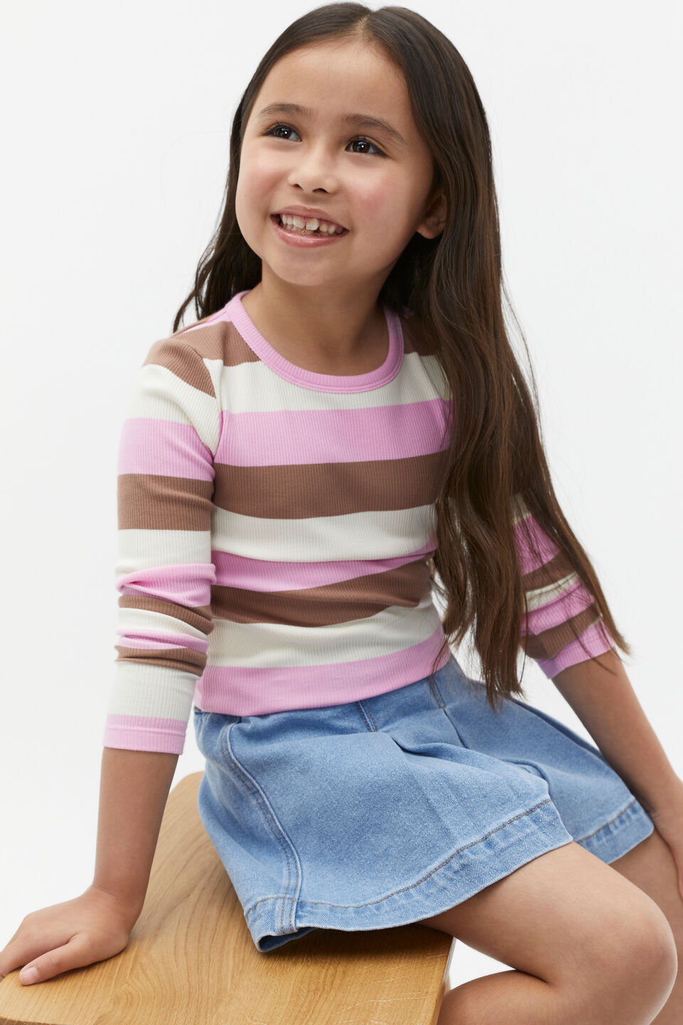 Stripe Rib Tee  Multi