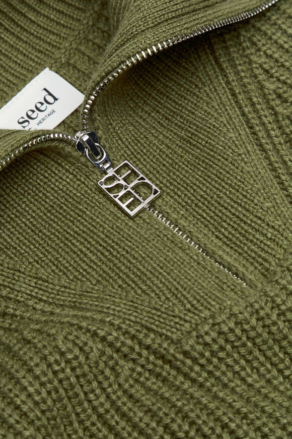 Rib Knit Collar Bib  Rainforest  hi-res