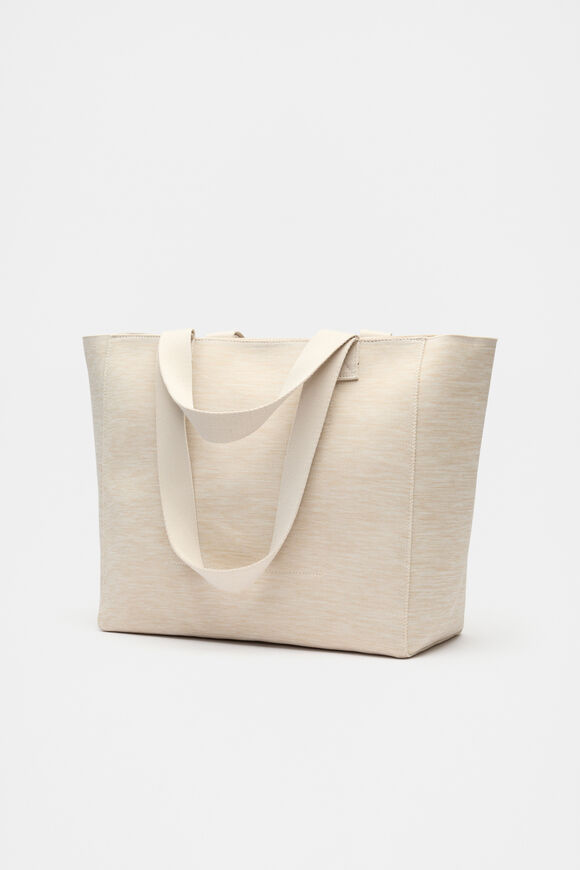 Knit Logo Tote  Oat  hi-res