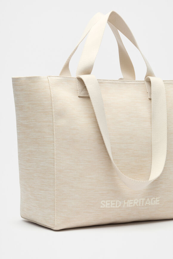 Knit Logo Tote  Oat  hi-res