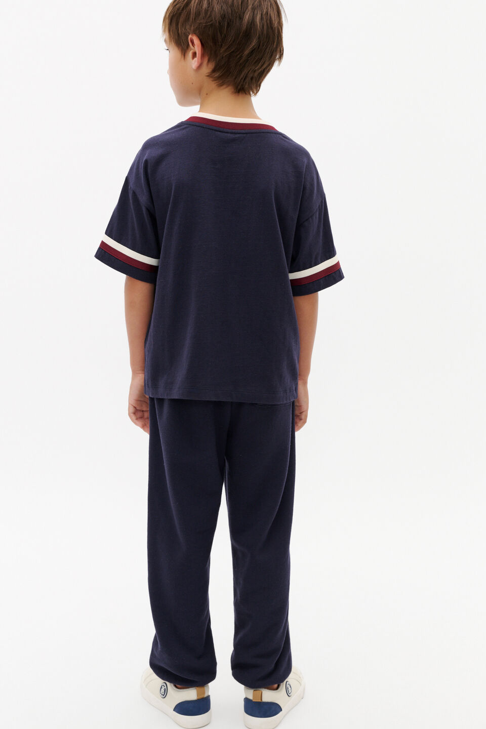 Oversized V Neck Tee  Midnight Blue