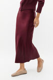 Satin Slip Skirt  Plum Red  hi-res