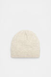 Fluffy Textured Beanie  Oat Marle  hi-res
