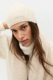 Fluffy Textured Beanie  Oat Marle  hi-res