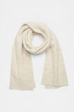 Fluffy Textured Scarf  Oat Marle  hi-res