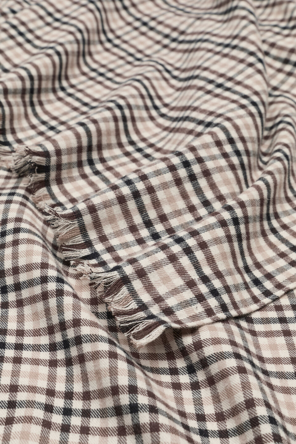 Multi Check Scarf  Dark Espresso