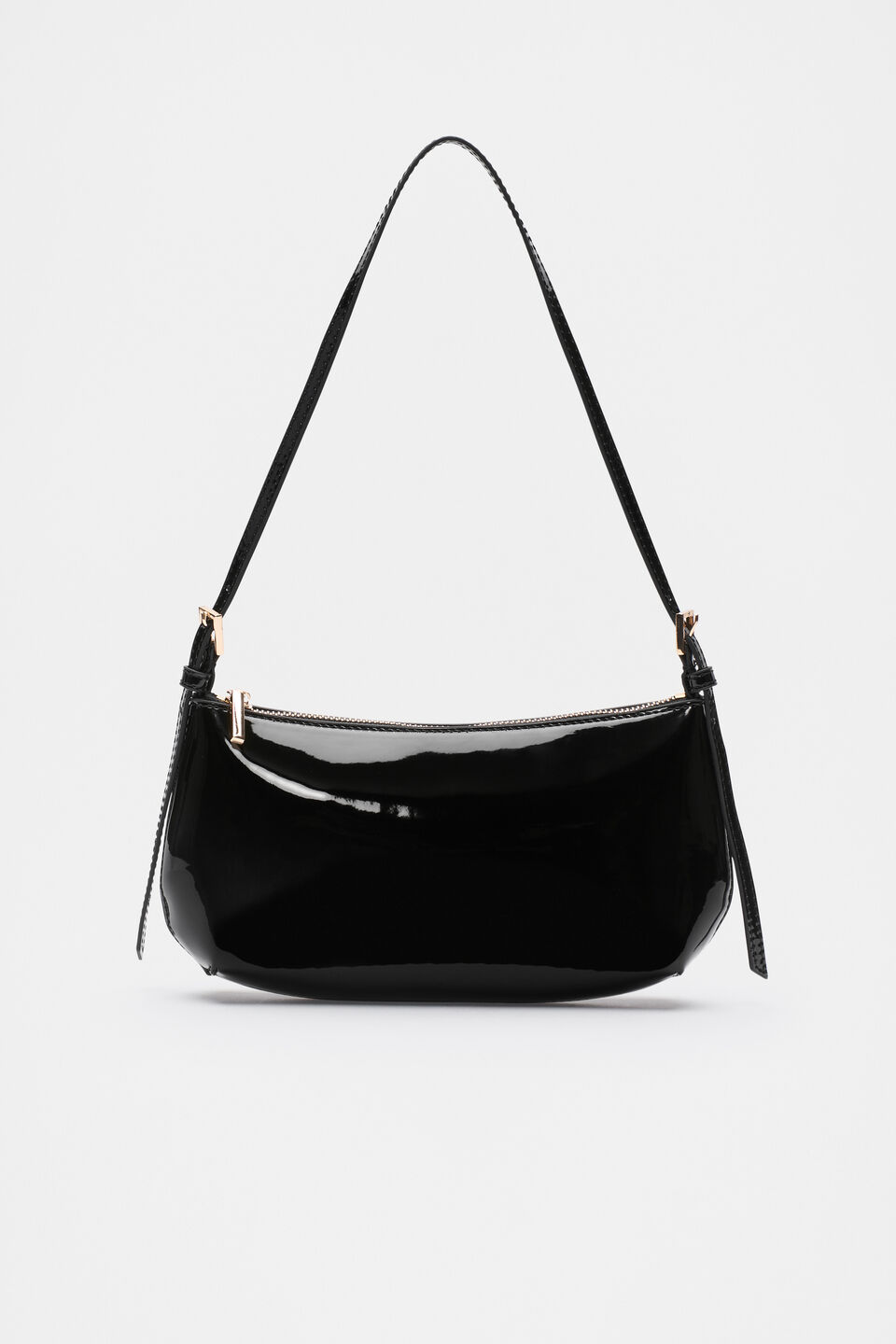 Coated Shoulder Bag  Black