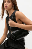 Coated Shoulder Bag  Black  hi-res