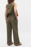 Core Linen Casual Tie Pant  Olive Leaf  hi-res