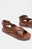 Rani Cross Strap Sandal  Deep Tan  hi-res
