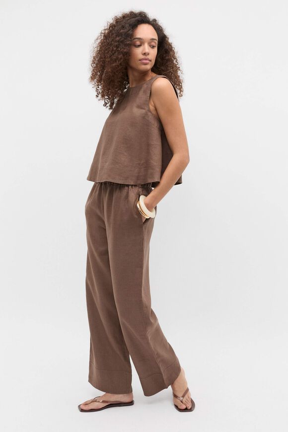 Core Linen Shell Top  Pinecone  hi-res